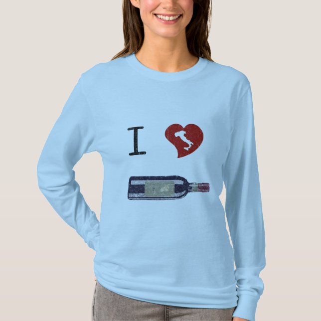 Camiseta Eu Amo Vinho (Frente)