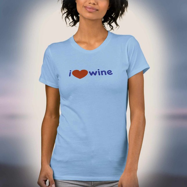 Camiseta Eu Amo Vinho! (Criador carregado)