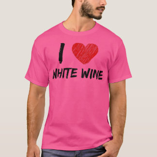 Camiseta Eu Amo Vinho Branco