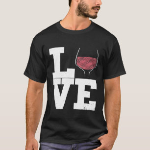 Camiseta Eu Amo Vinho Vidro Vidro Coração Vinho Bebê Dis