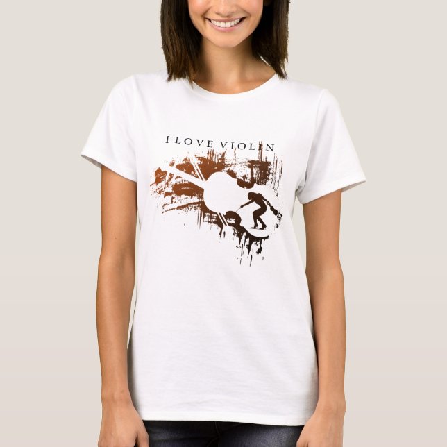 Camiseta Eu Amo Violin (Frente)