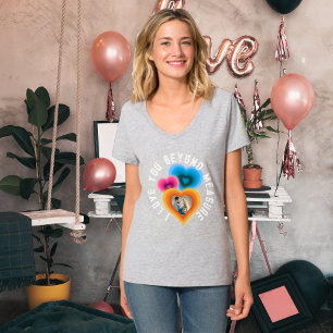 Camiseta Eu amo você além da medida corações fabulosos