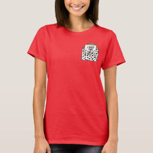 Camiseta "Eu Amo Você" Cartão com Estampa de Dálmata no Env