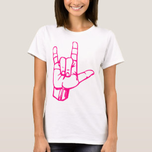 Camiseta Eu Amo Você De Linguagem De Sinais
