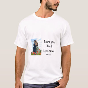 Camiseta Eu amo você dia dos pais elegante adicionar texto