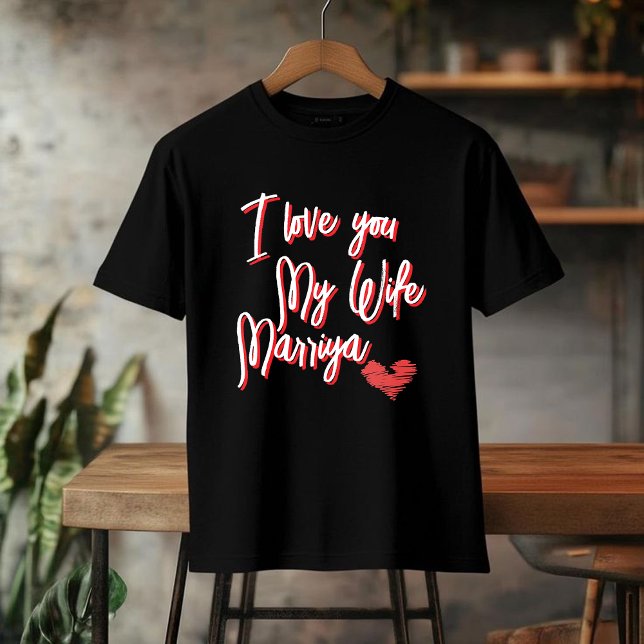 Camiseta Eu Amo Você Minha Esposa TEE,Personalizado Dia dos (Criador carregado)