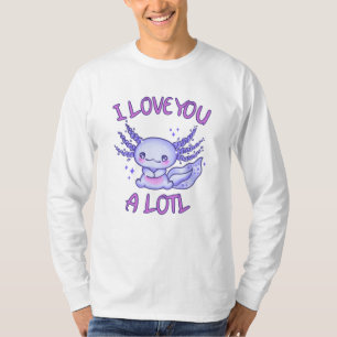 Camiseta Eu amo você muito Axolote apaixonado
