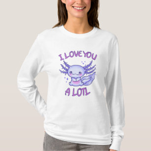 Camiseta Eu amo você muito Axolote apaixonado