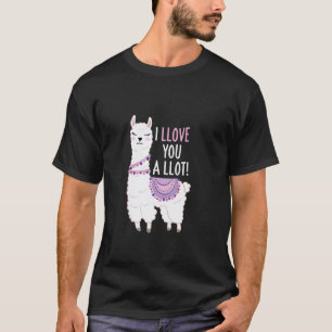 Camiseta Eu Amo Você Muito Llama Engraçado Fofo Amante