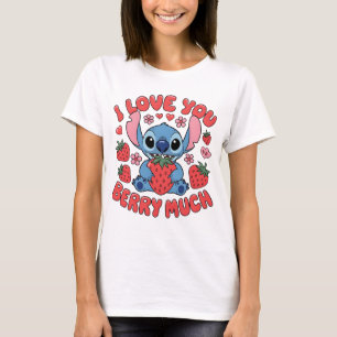 Camiseta Eu amo você muito ponto Stitch