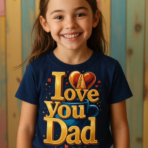 Camiseta "Eu Amo Você Pai" Crianças