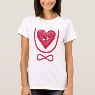 Camiseta Eu amo você para sempre Olho coração U eternidade