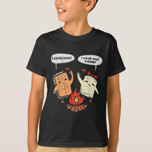 Camiseta Eu Amo Você Smore Divertido Casal de Acampamento C