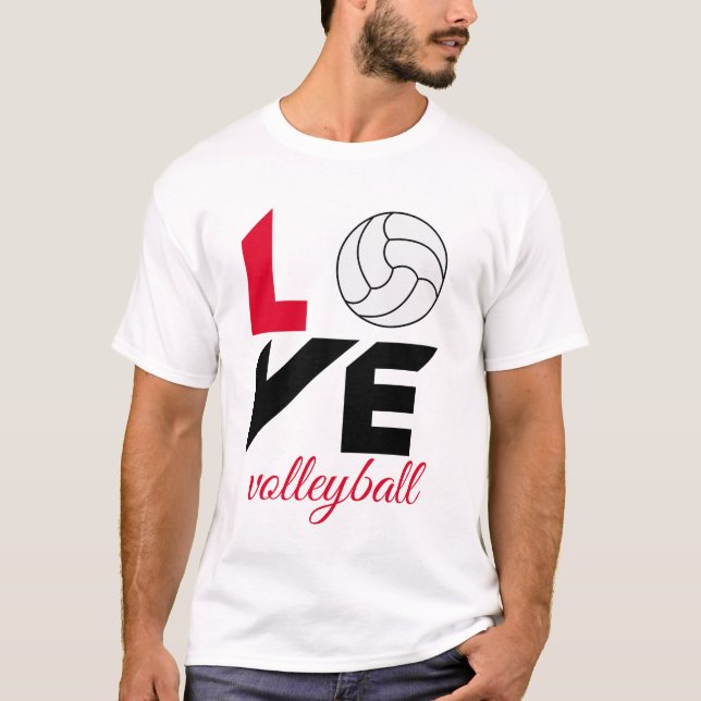 Camiseta Eu amo voleibol (Frente)