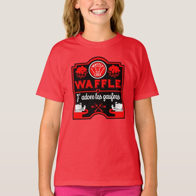 Camiseta Eu amo Waffles (Frente)