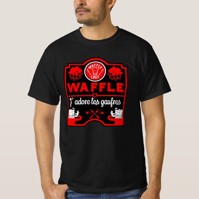 Camiseta Eu amo Waffles (Frente)