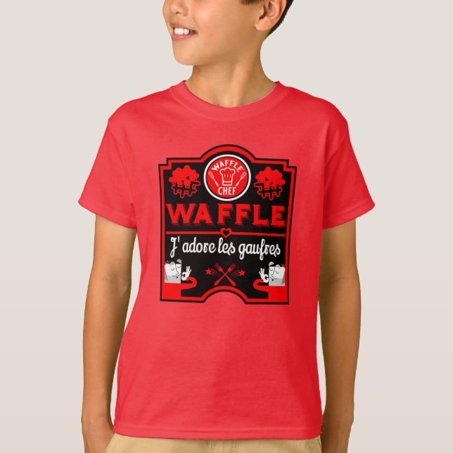 Camiseta Eu amo Waffles (Frente)