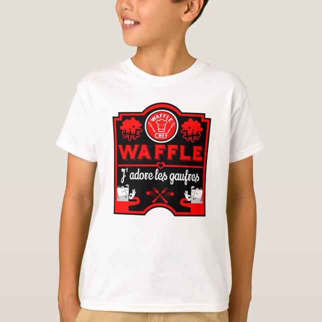 Camiseta Eu amo Waffles (Frente)