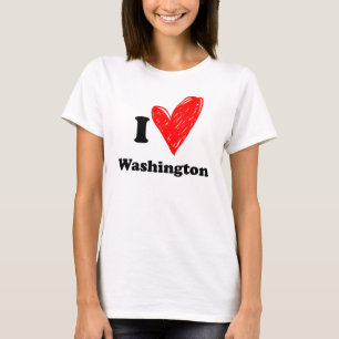 Camiseta Eu amo Washington