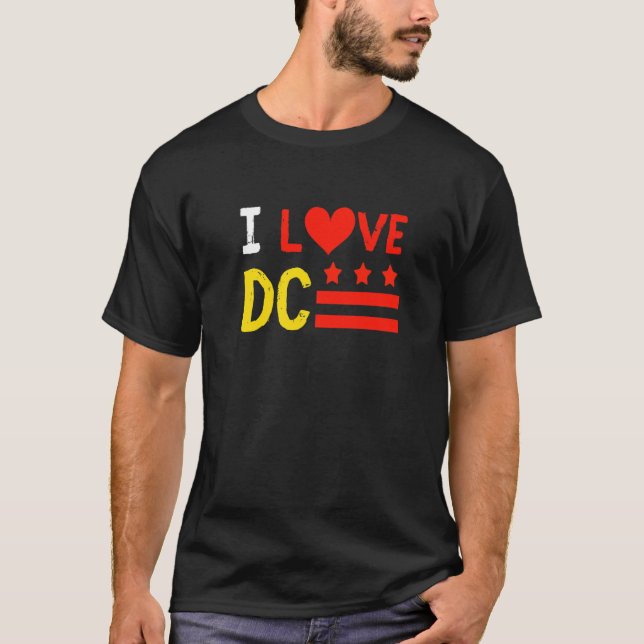Camiseta Eu amo Washington D C Distrito de Columbia Nativo (Frente)