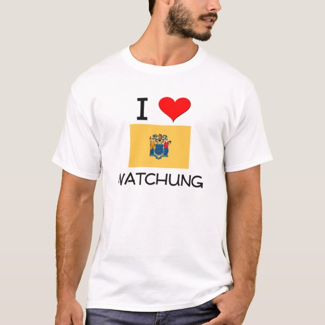 Camiseta Eu amo Watchung New-jersey (Frente)