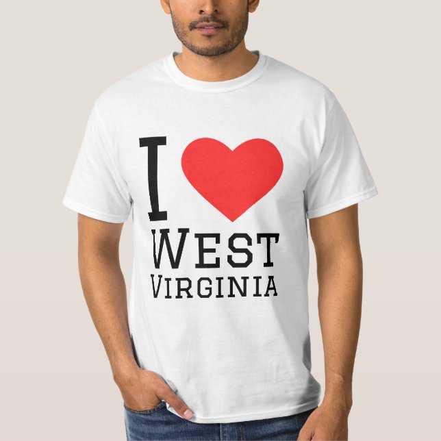 Camiseta Eu amo West Virginia (Frente)