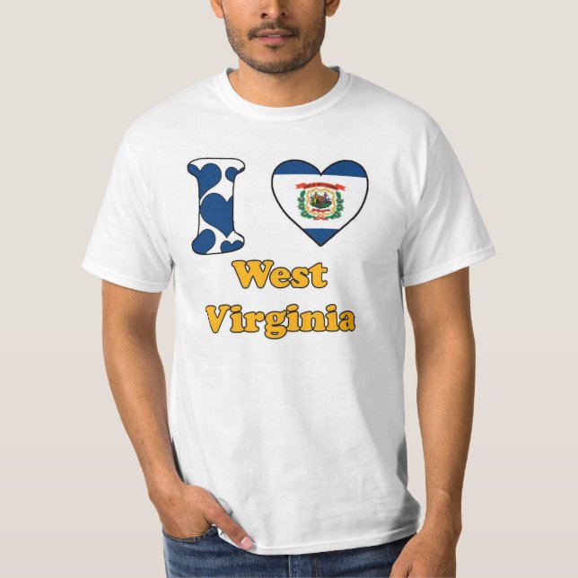 Camiseta Eu amo West Virginia (Frente)