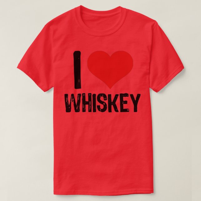 Camiseta Eu Amo Whiskey (Frente do Design)