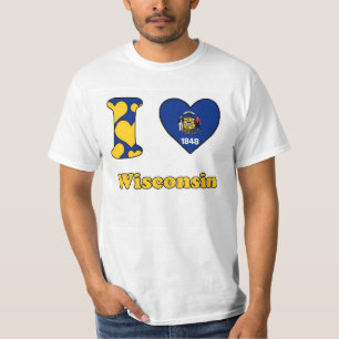 Camiseta Eu amo Wisconsin