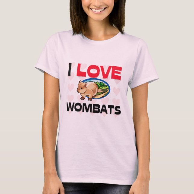 Camiseta Eu amo Wombats (Frente)
