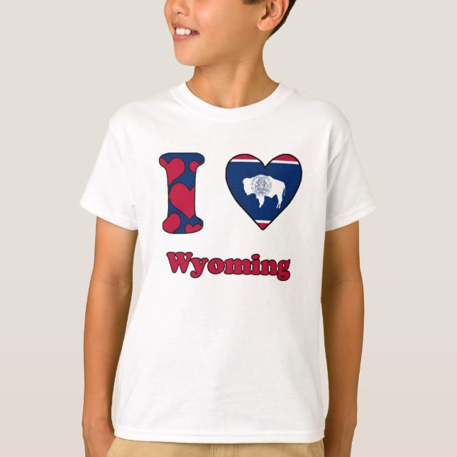 Camiseta Eu amo Wyoming (Frente)