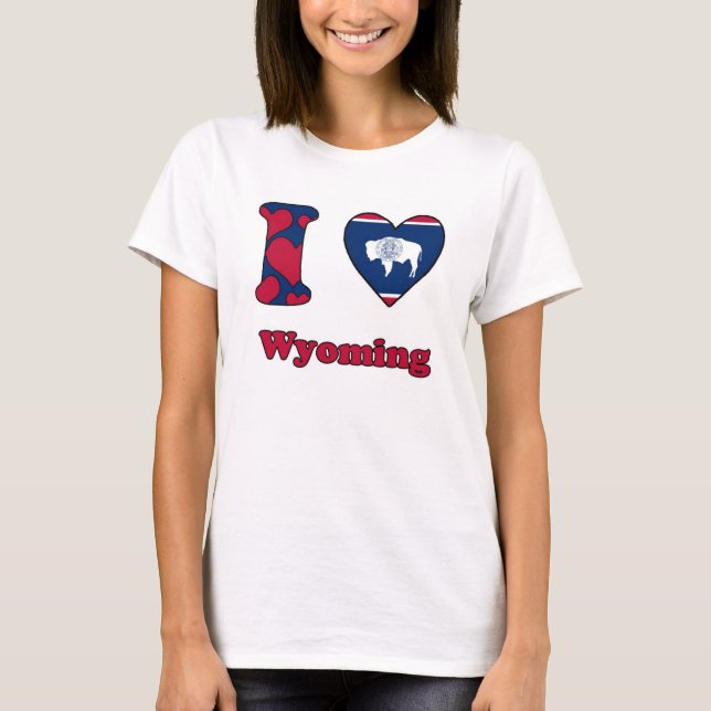 Camiseta Eu amo Wyoming (Frente)