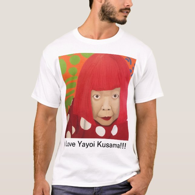 Camiseta Eu amo Yayoi Kusama!!! (Frente)