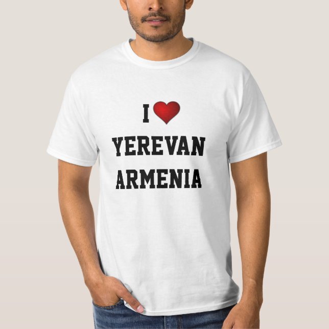CAMISETA EU AMO YEREVAN, ARMÊNIA (Frente)