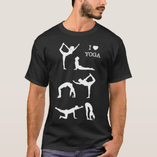 Camiseta Eu Amo Yoga Men Women Yoga Poses