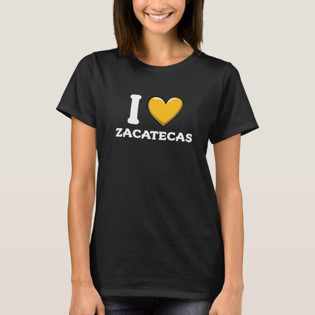 Camiseta Eu Amo Zacatecas México  2 (Frente)