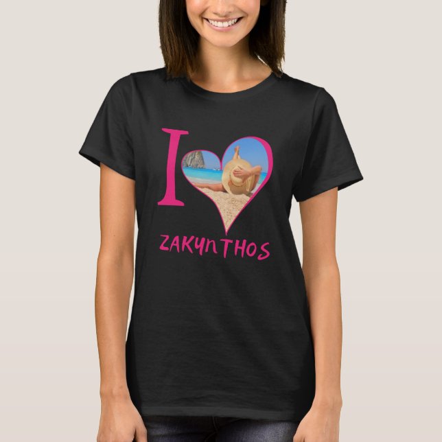 Camiseta Eu amo Zakynthos Grecee (Frente)