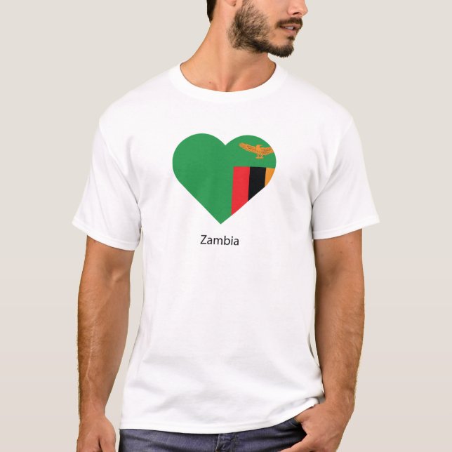 Camiseta Eu Amo Zâmbia (Frente)