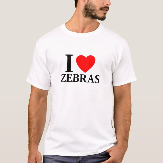 Camiseta Eu amo zebras (Frente)