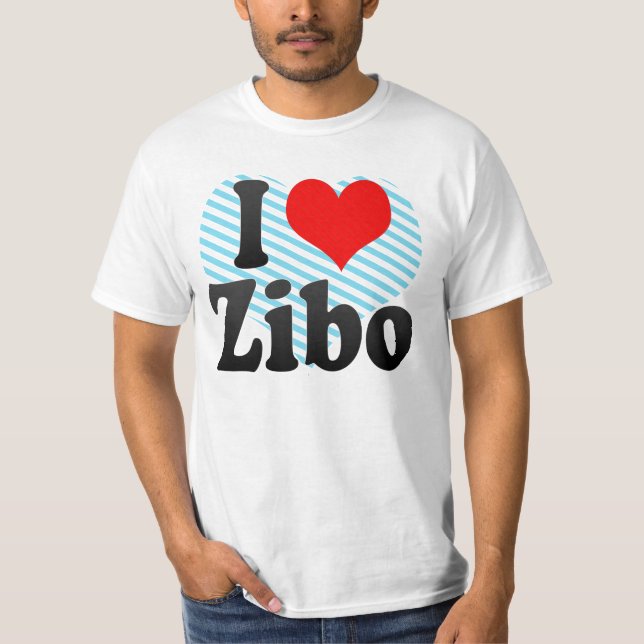 Camiseta Eu amo Zibo, China. Wo Ai Zibo, China (Frente)