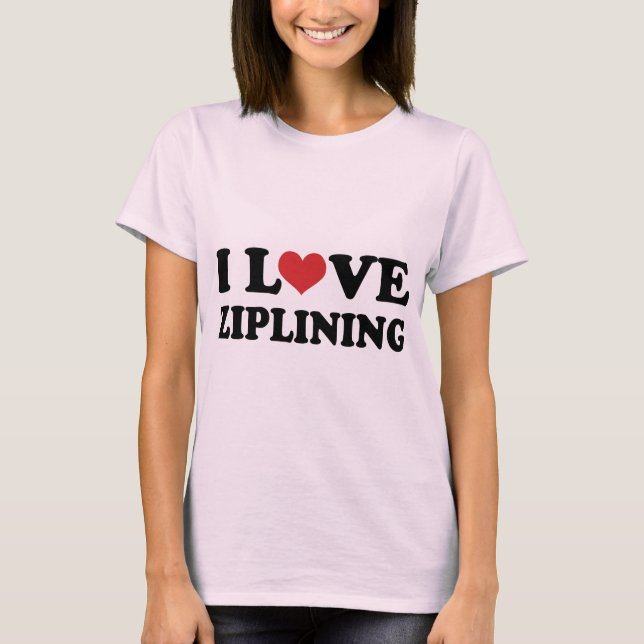 Camiseta Eu amo Ziplining (Frente)