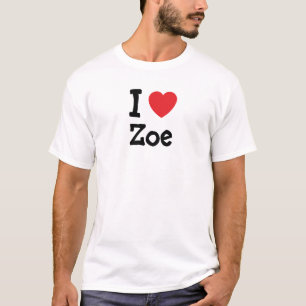 Camiseta Eu amo Zoe Heart T-Shirt