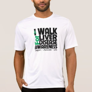 Camiseta Eu ando para a consciência da infecção hepátic