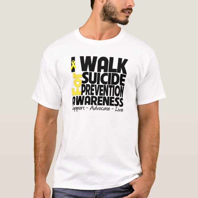 Camiseta Eu ando para a consciência da prevenção do (Frente)
