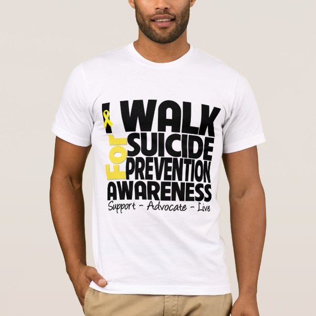 Camiseta Eu ando para a consciência da prevenção do (Frente)