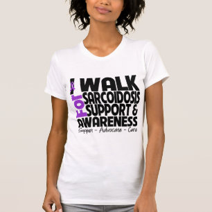 Camiseta Eu ando para a consciência do Sarcoidosis