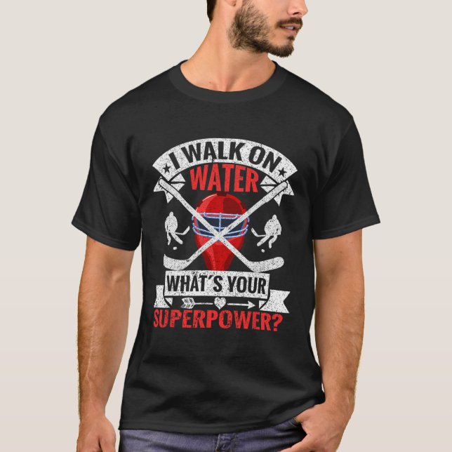 Camiseta Eu Ando Sobre a Água Qual É o Seu Superpoder Jogad (Frente)