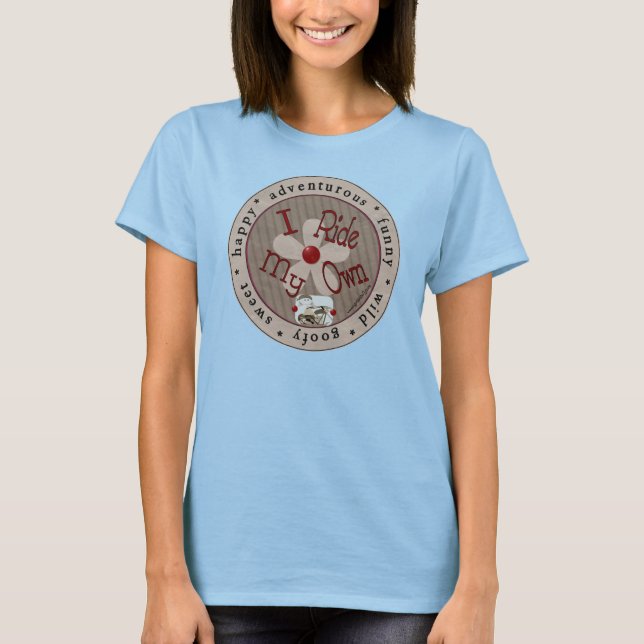 Camiseta Eu Ando Sozinho - Círculo (Ringer Vermelho) (Frente)