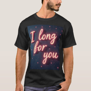 Camiseta Eu anseio por você, cartaz de papelaria.