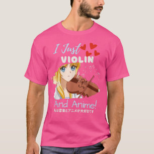 Camiseta Eu Apenas Corto Música E Anime Notas De Música Bon